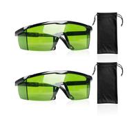 NyxSeat 2 occhiali protettivi, 2 sacchetti per occhiali, occhiali protettivi, occhiali di protezione laser, occhiali di protezione UV (verde)