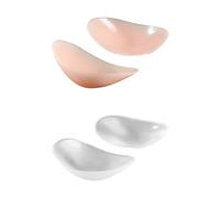 NyxSeat 2 paia di spalline in silicone, spalline autoadesive antiscivolo, spalline invisibili, spalline push-up sulle spalle, spalline autoadesive rimovibili (trasparente + colore pelle)