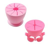 NyxSeat 2 pattumiera in silicone rosa, da scrivania, a forma di anello, per la pulizia dell'ufficio