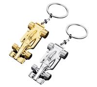 NyxSeat 2 portachiavi da corsa in metallo, Sport F1, regalo da corsa Formula 1, adatto per chiavi, ciondolo per cellulare, per ragazzi o uomini (argento, oro), argento, oro., Taglia unica
