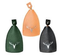 NyxSeat 3 pezzi, portachiavi in pelle per auto estraibile, portachiavi in pelle, portachiavi estraibile, portachiavi allungabile, universale, per uomini e donne, Verde militare, arancione, nero,