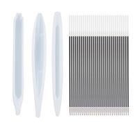 NyxSeat 3 stampi in silicone per penna con 30 ricariche. Penna in silicone, resina epossidica, penna per resina epossidica, penna a sfera in silicone, penna a sfera in silicone per resina epossidica,