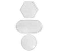 NyxSeat 3 stampi in silicone, stampi in silicone, sottobicchieri, rotondi, esagonali, ovali, fai da te, per la produzione di sottobicchieri