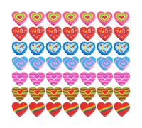 NyxSeat 49 gomme colorate a forma di cuore, per cancellare, regali per bambini, forniture scolastiche, prezzi degli studenti, gomma termoplastica, cuore, carta cancellata, multicolore