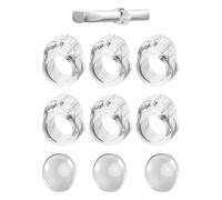 NyxSeat 6 protezioni per maniglia della porta con 3 paraurti rotondi, fermaporta in PVC trasparente, paraurti, maniglia della porta, protezione per paraurti per evitare danni alla parete