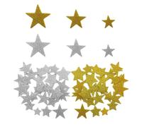 NyxSeat 80 fogli di adesivi a cinque punte, adesivi a forma di stella, adesivi a forma di stella gialla, adatti per il fai da te e la decorazione