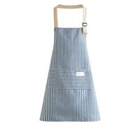 NyxSeat Grembiule a righe 1 pezzo, grembiule con tasche, grembiule, grembiule da forno, grembiule a maniche lunghe per dipingere, cucinare.