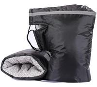 NyxSeat Guanti da Ciclismo Neri Con Strisce Riflettenti - Termici per Auto e Guida, Mantengono le Mani al Caldo, Ideali per Autunno e Inverno