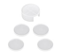 NyxSeat Set di 5 sottobicchieri rotondi in silicone, sottobicchieri in silicone, set di sottobicchieri, stampo giocattolo, adatto per artigianato e decorazioni per la casa