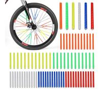 NyxSeat Set di strisce riflettenti per bicicletta, 72 pezzi, strisce riflettenti per biciclette, strisce riflettenti, raggi impermeabili, adatte per biciclette e moto (75 x 5 mm).