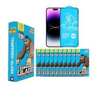 NYXWELL Kongking18D, pellicola protettiva in vetro temperato durezza 9H per iPhone 11-17 Pro Max [confezione da 2], copertura completa, bordi curvi con colla liscia, antigraffio, kit di facile