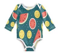 NYYYTTTEU Limone Anguria Blu Body per Neonato Body in Cotone A Maniche Lunghe per Bambino 3-24 Mesi Estate