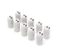 NZBZKKNBCP 10 Pezzi pratici portalampada E14 for Attacco for Paralume ad Anello 2A 250V, 2 Colori, Piccolo Tappo a Vite, Accessori for l'illuminazione Base della Lampada(Wit)