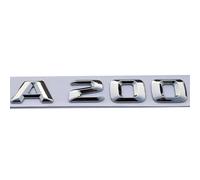 NZBZKKNBCP ABS 3D Chrome Lettere for Auto Baule Posteriore Distintivo dell'emblema Adesivi Logo compatibili for Mercedes Benz A180 A200 A260 W176 W177 Lettere Accessori Logo dell'auto(A 200)