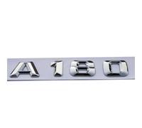 NZBZKKNBCP ABS 3D Chrome Lettere for Auto Baule Posteriore Distintivo dell'emblema Adesivi Logo compatibili for Mercedes Benz A180 A200 A260 W176 W177 Lettere Accessori Logo dell'auto(A 180)