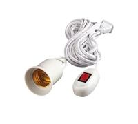 NZBZKKNBCP Adattatore for Presa Lampadina LED, portalampada Universale for Interruttore, Doppia Spina, Sospensione, E27, Accessorio for portalampada a Vite Base della Lampada(3m Wire Switch)