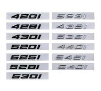 NZBZKKNBCP Adesivo Emblema Posteriore for Auto, Stemma Laterale for carrozzeria for BMW 420i 428i 430i 435i 440i 520i 523i 525i 528i 530i 535i 540i 545i E46 Logo dell'auto(Glossy Silver,428i)