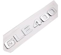 NZBZKKNBCP Adesivo for Auto for Numero di Lettere dell'emblema della Coda Posteriore dell'auto Compatibile for Mercedes Benz GLE 450 GLE450 Argento Cromato/Nero Opaco Logo dell'auto(Silver-Flat)