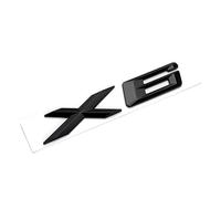 NZBZKKNBCP Lettere 3D ABS cromate nere per auto logo X6 per BMW X6 E71 F16 E72 G06 adesivi scritte accessori logo auto (nero lucido, 2015-2022)