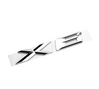 NZBZKKNBCP Lettere 3D ABS nere cromate per auto logo X6 per BMW X6 E71 F16 E72 G06 adesivi scritte accessori logo auto (argento cromato, 2015-2022)