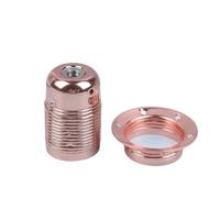 NZBZKKNBCP Portalampada E27 in Metallo a Vite, Attacco for Lampada Vintage lucidato, Base for Lampada Fai da Te, Adattatore retrò for apparecchio di Illuminazione Base della Lampada(Rose Gold)