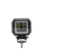 NZBZMBTTVF PORTATO Luci di lavoro 3inch 2 0W 12V24V. Impermeabile Square Angel Eyes Driving Brands Offroad Car Boat PORTATO Luce del bar ATV 6500K (2PCS) luce auto(Blue ring 1pc)
