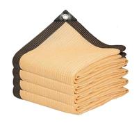NZBZTUKUWP Rete Ombreggiante Beige, Resistente E Ad Alta Densità; Maglie Distanziate di 60 Cm con Bordi Orlati E Angoli Rinforzati; Traspirante E Drenante(4.0 * 5.0m)
