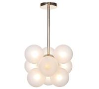 NZDY Lampadario Moderno Nordico a Bolle Di Vetro con Sfera, Creativo 9 Lampada a Sospensione Sputnik Sferica G4 Lampada a Sospensione da Soffitto a Montaio Semi-Incasso Decor Lampada a Sospensione pe
