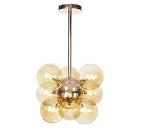 NZDY Lampadario Moderno Nordico a Bolle Di Vetro con Sfera, Creativo 9 Lampada a Sospensione Sputnik Sferica G4 Lampada a Sospensione da Soffitto a Montaio Semi-Incasso Decor Lampada a Sospensione pe
