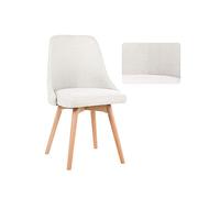 NZDY Sedie da Pranzo Gambe in Legno Poltrona da Pranzo, con Schienale Cuscino Morbido per Soiorno Camera da Letto Cucina Cucina Sedie da Pranzo Cucina,Bianca