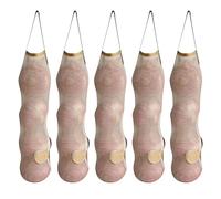 Nzexlyva 5 sacchetti per cipolle, riutilizzabili, in rete, lavabili per cucina, frigorifero, patate, aglio, verdura e frutta (marrone)