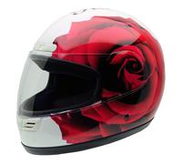 NZI 490003G321 3D Activy Rose 'N'Roll, Full Face, Casco da moto, sfondo bianco/rosso