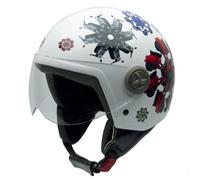 NZI 490004G416 3D Vintage II Vespa Flowers Casco Moto, Taglia M