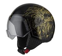 NZI Zeta 2, Casco Aperto MINIJET Unisex-Adulto, Boss Gold, S