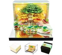 Nzkeuf Calendario 3D da Strappare 2026, 3D Memo Pad Carta Arte Sakura Albero, Blocco Note Carta Intaglio, Calendario da Scrivania con Luci, Ornamenti decorativi per la Scrivania dell'ufficio