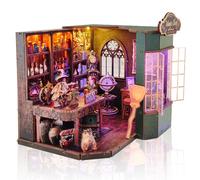 Nzkeuf Casa Delle Bambole in Legno, Miniature da Costruire con Luce LED, DIY Miniature House in Legno 3D, Set Creativo per la Decorazione della, Interni Regalo per Bambini e Adulti (Negozio di Magia)