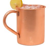NZM Tazza per Moscow Mule, 470 ml, in rame con finitura liscia, per Moscow Mule, caffè freddo, cocktail, bevande refrigerate con benefici per la salute ayurvedica.