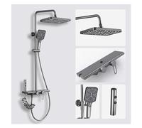 NZPOST Set Doccia di Lusso Cromato a Quattro funzioni, Miscelatore Doccia a Pioggia per Bagno e Bidet.