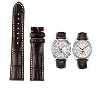NZVCQVPU 19mm 20mm 21mm Watch Band Banco di cuoio in pelle Cinta di guardia con fibbia farfalla ， per Masters Collection L3 L4 L2.628/L2.673 Serie di orologio Sostituzione cinghia
