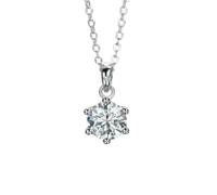NZVCQVPU 1ct D Colore Moissanite Diamond Cioncant 925 Collana in argento sterling per matrimonio femminile