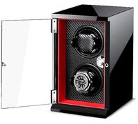 NZVCQVPU 2+0 Automatic Wood Watch Winder Rotation Winders Deluxe Silent Motor Wood Storage Bag 2 Power Supply Mode Antimagnetic-15×18×26CM beautiful scenery