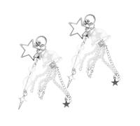 NZVCQVPU 2 pezzi di perline di meduse portachiavi con ciondolo a stella accessori per borse da auto carine per donne dal design decorativo ed elegante