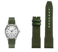 NZVCQVPU 20mm 21mm 22 mm Nylon Leather Watchband , per Iwc le petit Prince Big Pilot IW3777 Black Sport Canvas Watch Strap