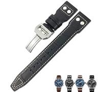 NZVCQVPU 20mm 21mm 22mm Cowhide Watch Strap Black Blue Brown Band IWC PILOT PORTUGIESER PORTOFINO WatchBands