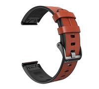 NZVCQVPU 22 26mm Leather+Silicone Strap For Fenix 5 5X Plus 6 6X Pro 7 7X 3 3HR Epix Watch Wrist Band QuickFit Bracelet Correa