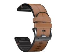 NZVCQVPU 22 26mm Leather+Silicone Strap For Fenix 5 5X Plus 6 6X Pro 7 7X 3 3HR Epix Watch Wrist Band QuickFit Bracelet Correa