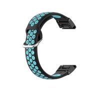 NZVCQVPU 22 26mm Silicone Watchband Quick Straps For 5X 5 Plus Fenix 6 6X Pro 3HR 935 945 Fenix 7X 7 Smart Watch Band Bracelet (Color : Black mint, Size : XL)