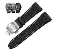 NZVCQVPU 28mm genuine silicone watch band black blue folding buckle strap v45 series watchbands Origin China