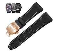 NZVCQVPU 28mm genuine silicone watch band black blue folding buckle strap v45 series watchbands Origin China
