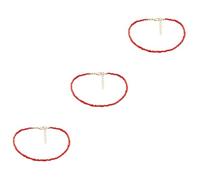 NZVCQVPU 3 PCS chic piccolo girocollo rossi in rilievo per le donne eleganti